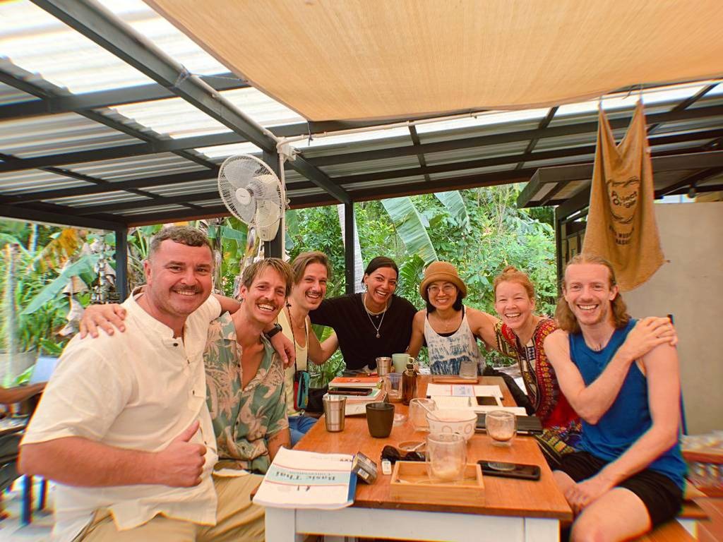 Meeting with some of the students and our teacher Pi Pu